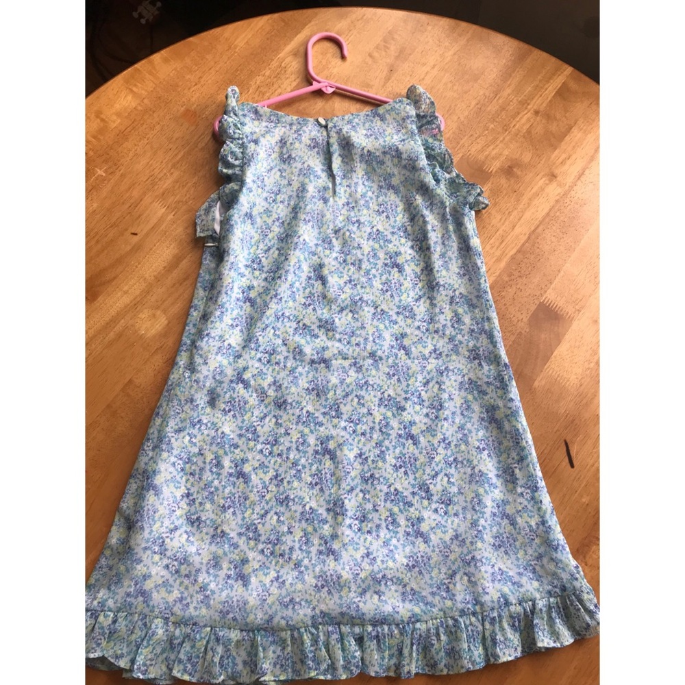 Luli & Me | Smocked Blue Floral Dress - Picture 4 of 5